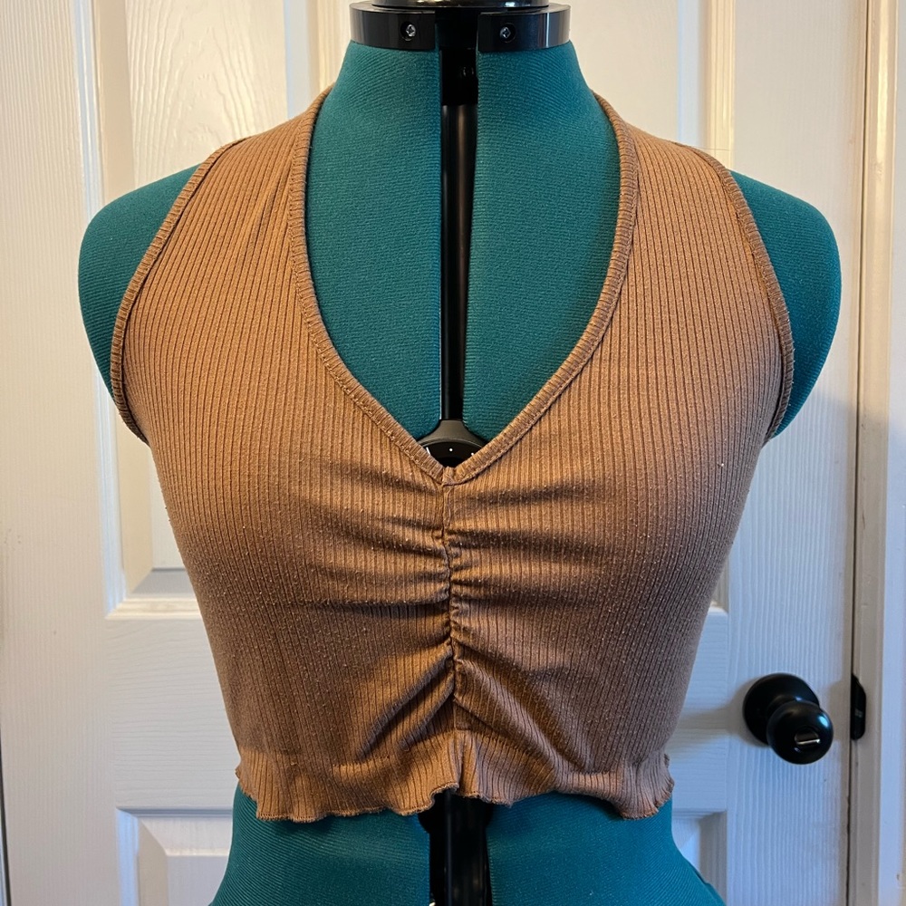 Backless brown crop top from Better Be